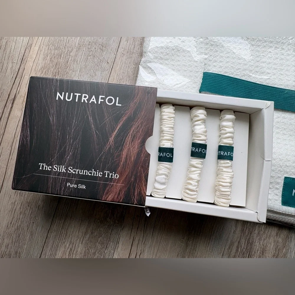 Nutrafol Quick Dry Hair Towel Microfiber + Nutrafol Hair Silk Scrunchies - Picture 8 of 10